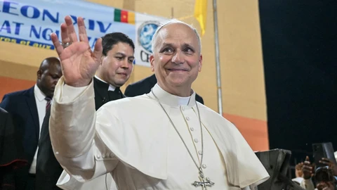 El papa en una imagen de este miércoles, durante su visita a Camerún.