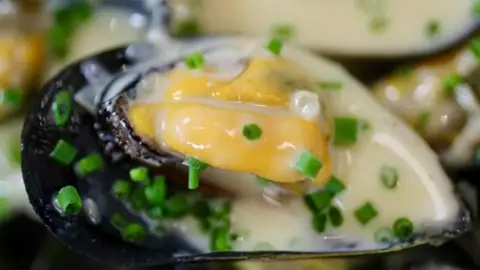 Mejillones al cabrales Mejillones al cabrales