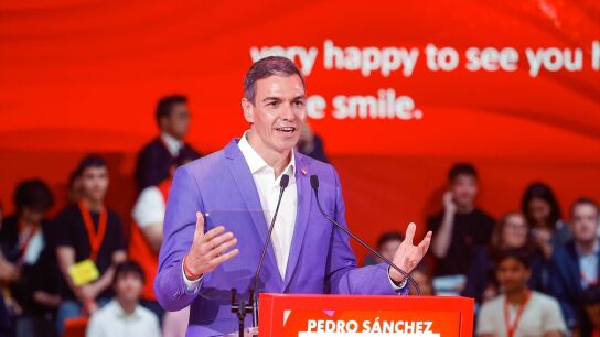 El presidente del Gobierno, Pedro S&aacute;nchez, durante la segunda y &uacute;ltima jornada del Global Progressive Mobilisation