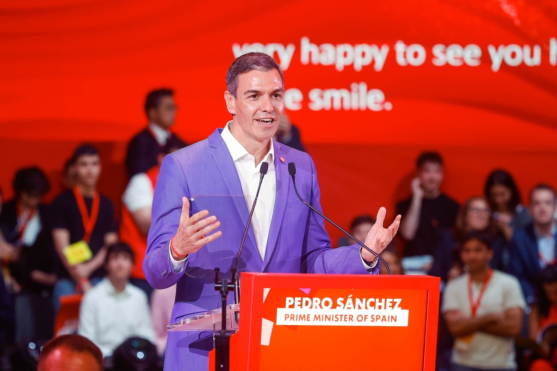 El presidente del Gobierno, Pedro Sánchez, durante la segunda y última jornada del Global Progressive Mobilisation El presidente del Gobierno, Pedro Sánchez, durante la segunda y última jornada del Global Progressive Mobilisation