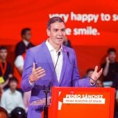 El presidente del Gobierno, Pedro Sánchez, durante la segunda y última jornada del Global Progressive Mobilisation