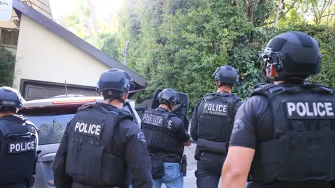 Miembros policiales de Estados Unidos en una foto de archivo. Miembros policiales de Estados Unidos en una foto de archivo.