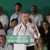 El presidente del PP, Alberto Núñez Feijóo, durante el acto en Córdoba