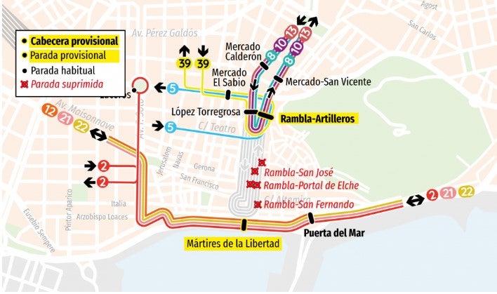 Alicante reordena el tráfico para la Gala de Candidata a Bellea del Foc que se celebra por primera vez en la Rambla Alicante reordena el tráfico para la Gala de Candidata a Bellea del Foc que se celebra por primera vez en la Rambla