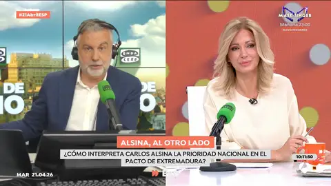 Alsina, sobre el acuerdo de investidura en Extremadura: "El PP ha aprendido de Sánchez que para gobernar hay que pactar con quien sea" Alsina, sobre el acuerdo de investidura en Extremadura: "El PP ha aprendido de Sánchez que para gobernar hay que pactar con quien sea"
