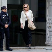 Ana María Aranda Jaraices, exsecretaria de Ábalos, a la salida este martes del Tribunal Supremo.