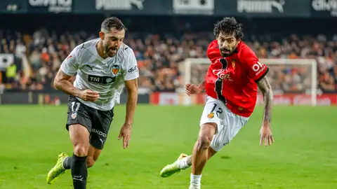 Luis Rioja durante el partido de LaLiga disputado el 19 de diciembre en el estadio de Mestalla. Luis Rioja durante el partido de LaLiga disputado el 19 de diciembre en el estadio de Mestalla.
