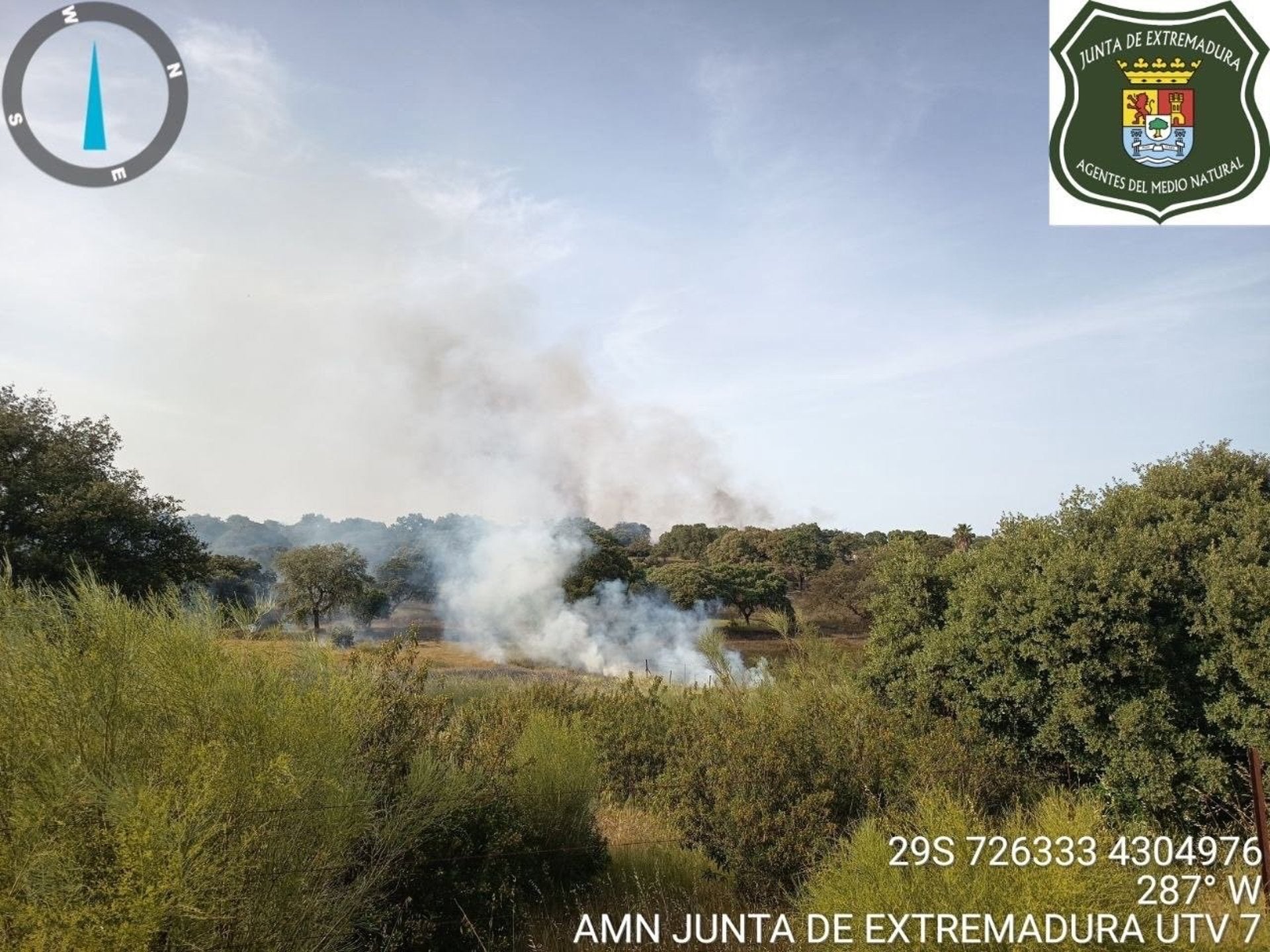 Controlado el incendio forestal declarado en Calamonte Controlado el incendio forestal declarado en Calamonte