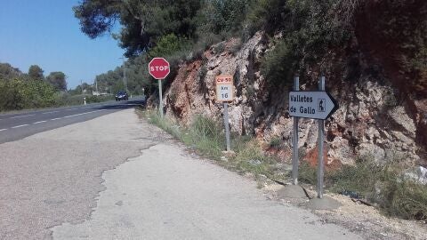 Acceso a les Valletes de Gallo