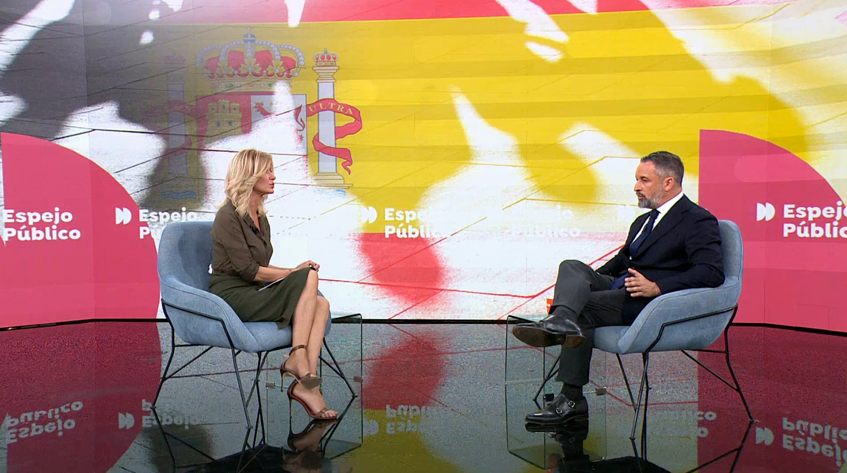 Santiago Abascal en Espejo Público. Santiago Abascal en Espejo Público.