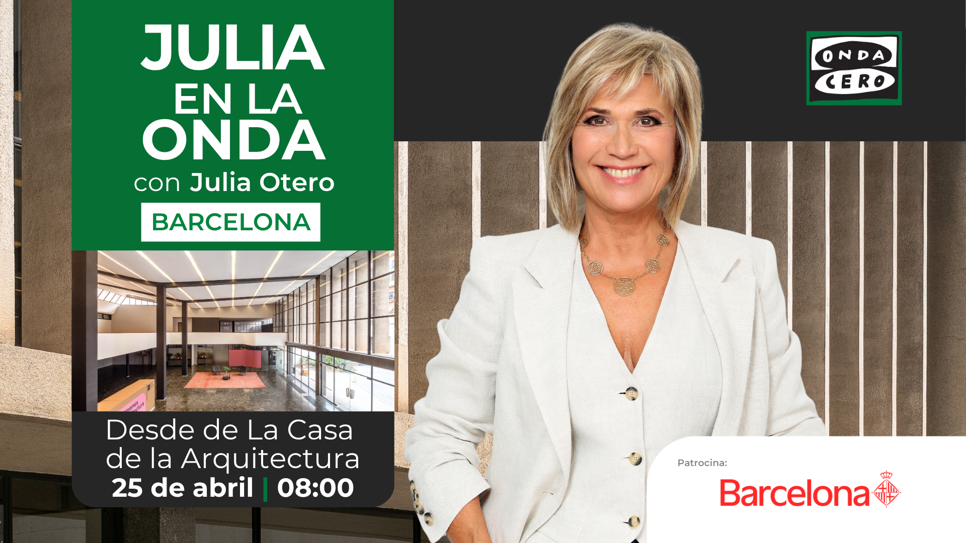 Julia en la onda desde la casa de la arquitectura de Barcelona Julia en la onda desde la casa de la arquitectura de Barcelona