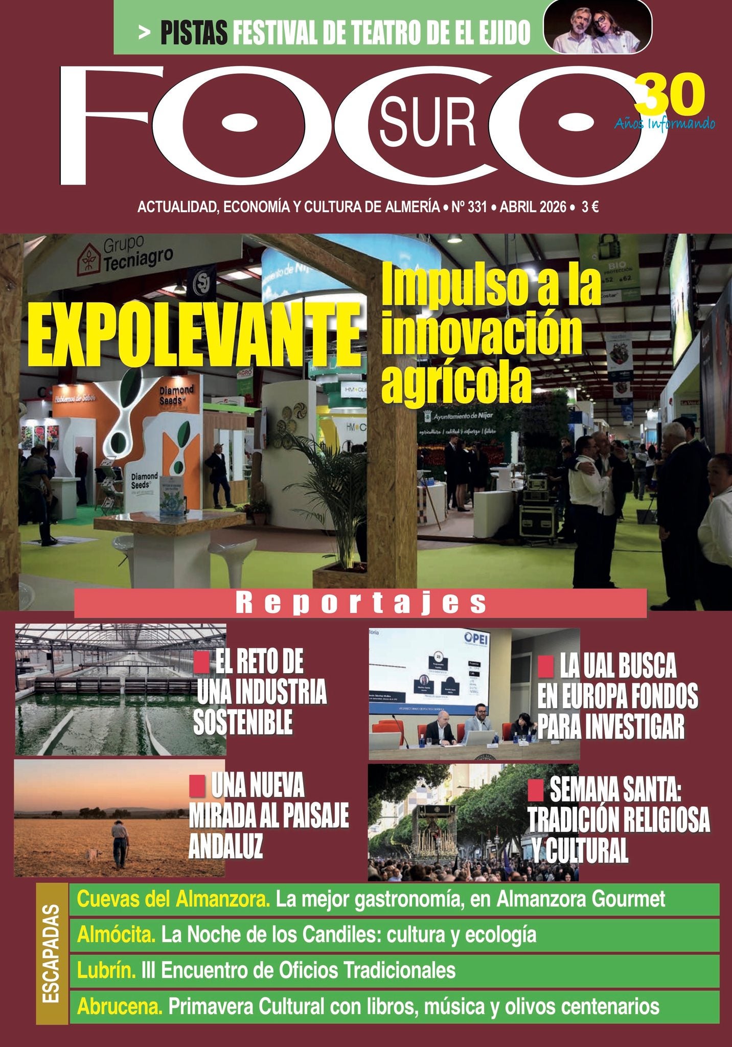 La revista 'Foco Sur' cumple 30 años de información y fecunda creatividad turística La revista 'Foco Sur' cumple 30 años de información y fecunda creatividad turística