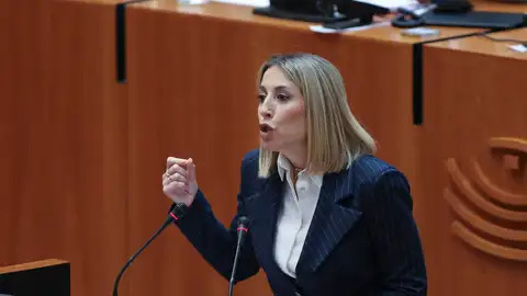 María Guardiola interviene en la Asamblea regional de Extremadura. María Guardiola interviene en la Asamblea regional de Extremadura.