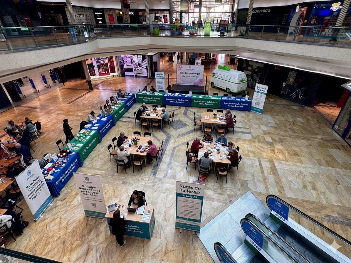 El Centro Comercial Rosaleda y el Distrito Palma-Palmilla se unen para poner en valor la labor de las asociaciones de mayores El Centro Comercial Rosaleda y el Distrito Palma-Palmilla se unen para poner en valor la labor de las asociaciones de mayores