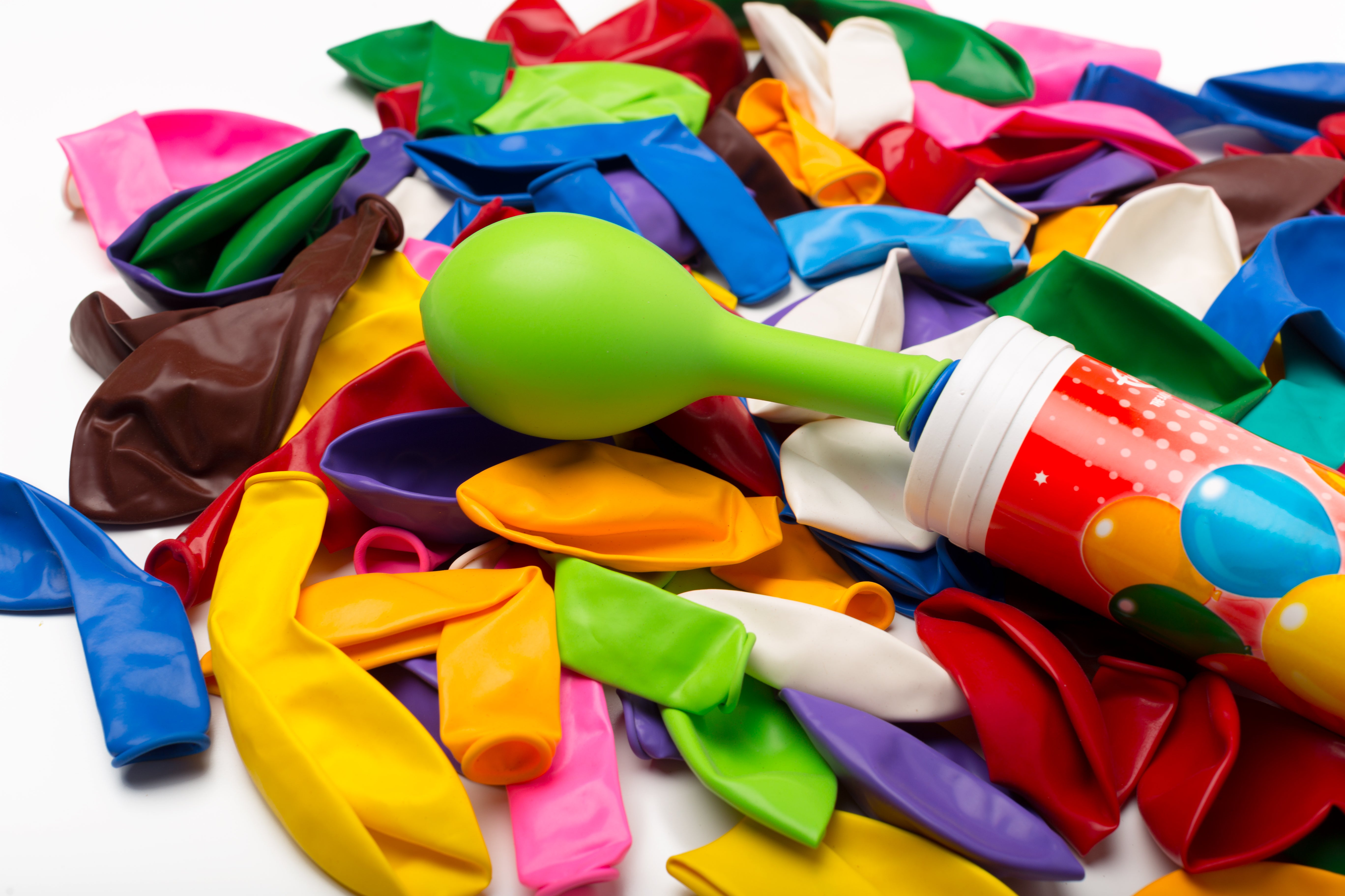 Globos inflados y desinflados Globos inflados y desinflados