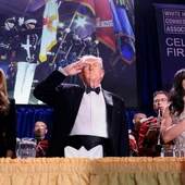 El presidente de EEUU, Donald Trump, durante la cena de corresponsales de la Casa Blanca momentos antes del ataque El presidente de EEUU, Donald Trump, durante la cena de corresponsales de la Casa Blanca momentos antes del ataque