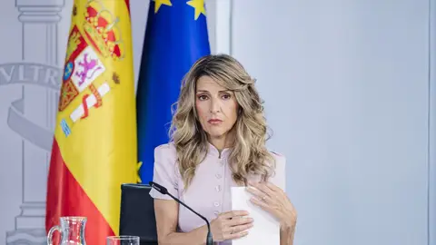 Yolanda Díaz, durante la rueda de prensa posterior al Consejo de Ministros, a 28 de abril de 2026 Yolanda Díaz, durante la rueda de prensa posterior al Consejo de Ministros, a 28 de abril de 2026