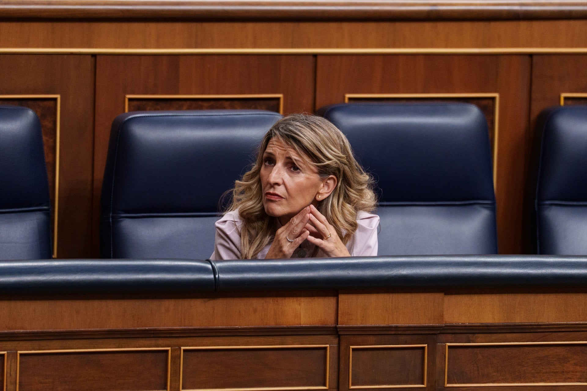 La ministra de Trabajo y Economía Social, Yolanda Díaz, durante la votación en el Congreso La ministra de Trabajo y Economía Social, Yolanda Díaz, durante la votación en el Congreso