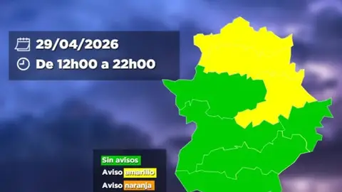 El 112 Extremadura activa este miércoles la alerta amarilla por lluvias y tormentas en varias comarcas cacereñas El 112 Extremadura activa este miércoles la alerta amarilla por lluvias y tormentas en varias comarcas cacereñas