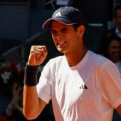 Rafa Jódar celebra un punto en el Madrid Open