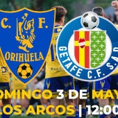 El Orihuela CF pretende llenar Los Arcos con entradas a solo un euro para el partido decisivo de la última jornada ante el Getafe B 