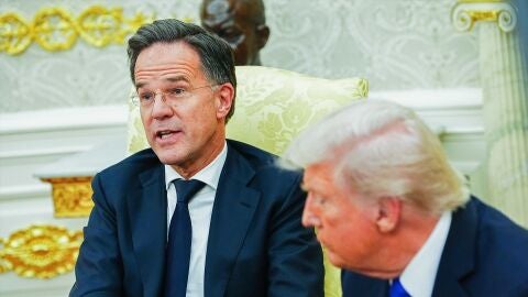 El secretario general de la OTAN, Mark Rutte, junto con Donald Trump en una imagen de archivo