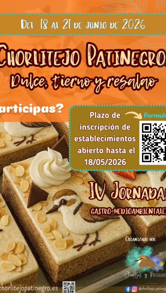  IV Jornadas Gastro-Medioambientales 'Chorlitejo Patinegro: Dulce, Tierno y Salado'
