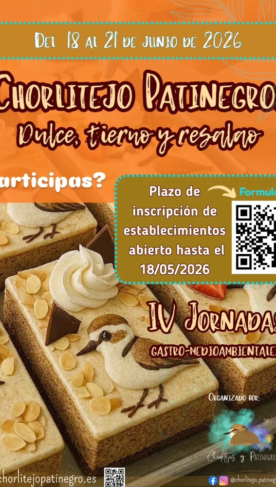 IV Jornadas Gastro-Medioambientales 'Chorlitejo Patinegro: Dulce, Tierno y Salado' IV Jornadas Gastro-Medioambientales 'Chorlitejo Patinegro: Dulce, Tierno y Salado'