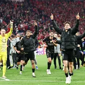 Los jugadores del PSG celebran el pase a la final de la Champions Los jugadores del PSG celebran el pase a la final de la Champions