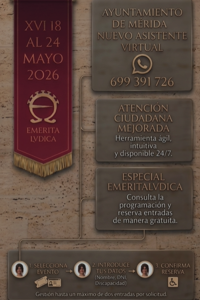Eulalia: EL nuevo asistente virtual para conseguir las entradas de los eventos de Emerita Lvdica en Mérida Eulalia: EL nuevo asistente virtual para conseguir las entradas de los eventos de Emerita Lvdica en Mérida