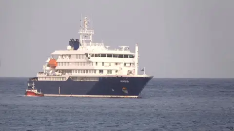 Imagen del crucero del Atlántico con casos de hantavirus. Imagen del crucero del Atlántico con casos de hantavirus.