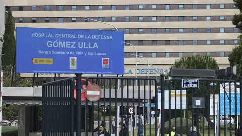 Fachada del Hospital Central de La Defensa Gómez Ulla, a 7 de mayo de 2026 Fachada del Hospital Central de La Defensa Gómez Ulla, a 7 de mayo de 2026