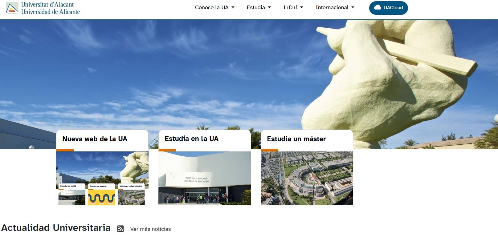 La Universidad de Alicante estrena su nueva página web hecha con sus propios recursos La Universidad de Alicante estrena su nueva página web hecha con sus propios recursos
