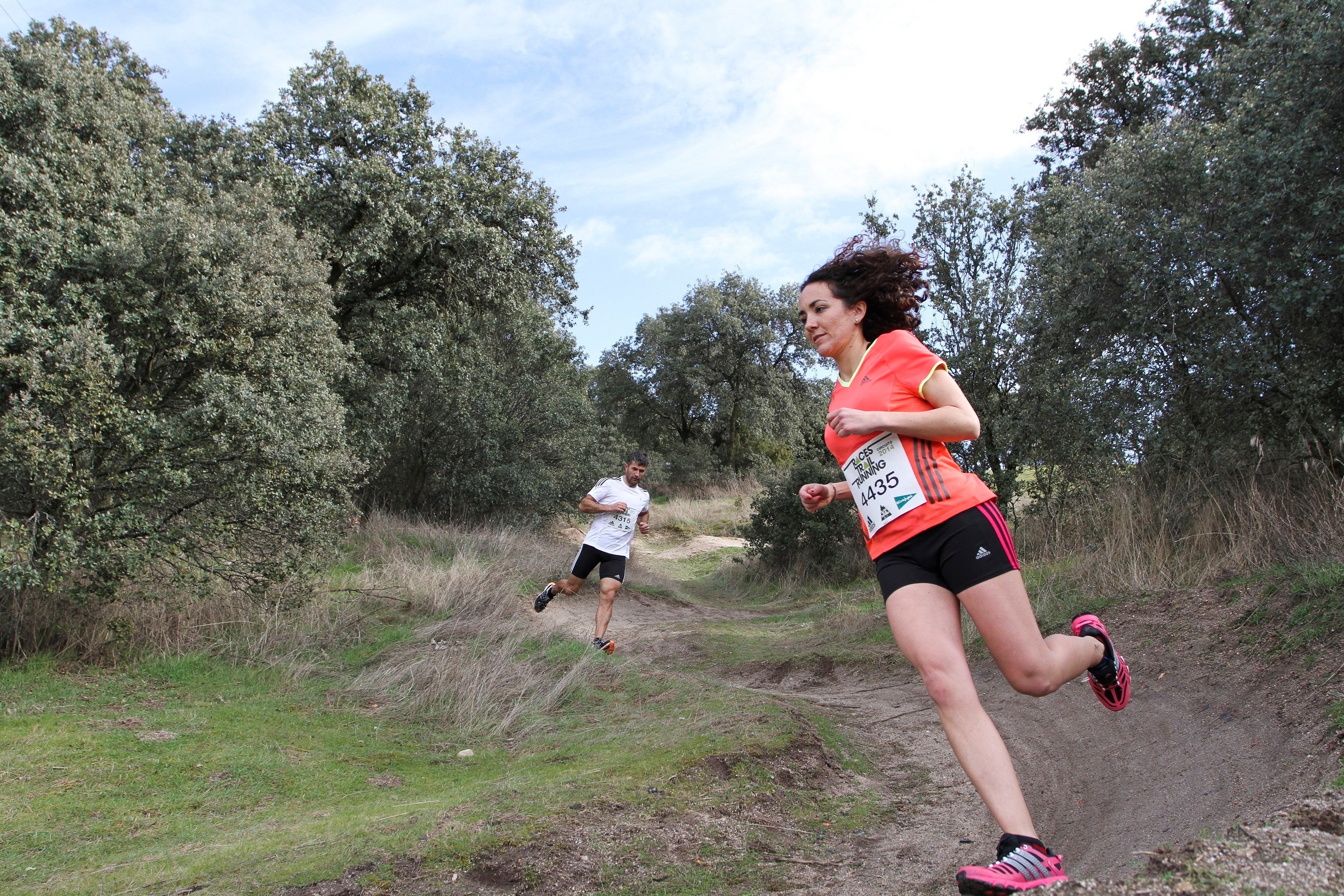 Imagen de archivo de una carrera Trail running Imagen de archivo de una carrera Trail running