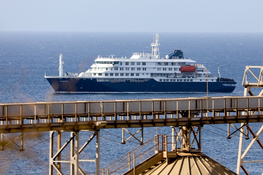 El crucero holandés MV Hondius. El crucero holandés MV Hondius.