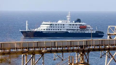 El crucero holandés MV Hondius. El crucero holandés MV Hondius.