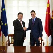 Xi Jinping junto a Pedro Sánchez, en noviembre de 2018. Xi Jinping junto a Pedro Sánchez, en noviembre de 2018.