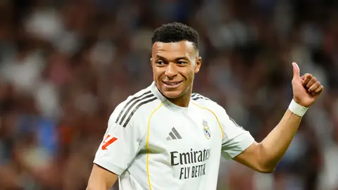 Kylian Mbappé durante el partido entre el Real Madrid y el Girona Kylian Mbappé durante el partido entre el Real Madrid y el Girona