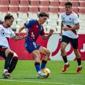 Borja Calvo, en el partido contra el Sevilla Atlético.