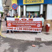 Concentración de trabajadores de Correos en Malagón