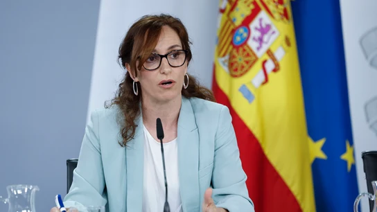 La ministra de Sanidad, Mónica García, en su comparecencia tras el Consejo de Ministros. La ministra de Sanidad, Mónica García, en su comparecencia tras el Consejo de Ministros.