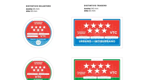La Comunidad de Madrid implantará nuevos distintivos antifraude para mejorar la identificación y seguridad de los vehículos VTC La Comunidad de Madrid implantará nuevos distintivos antifraude para mejorar la identificación y seguridad de los vehículos VTC