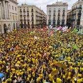 La manifestació ha culminat a la plaça Sant Jaume La manifestació ha culminat a la plaça Sant Jaume
