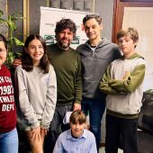 Los participantes en el proyecto que han visitado hoy nuestra emisora