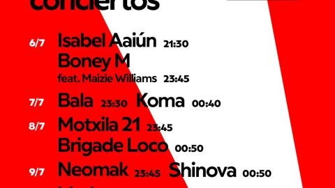 Cartel conciertos San Ferm&iacute;n 2026