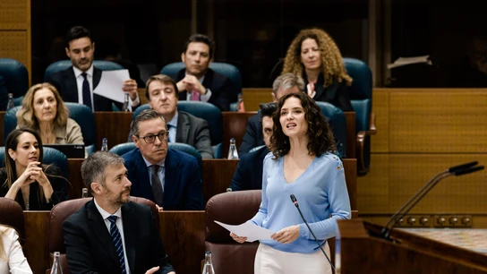 Isabel Díaz Ayuso durante un pleno en la Asamblea. Isabel Díaz Ayuso durante un pleno en la Asamblea.