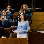 Isabel Díaz Ayuso durante un pleno en la Asamblea. 