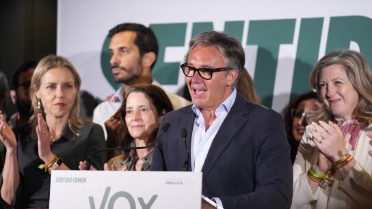 El candidato de Vox a la Presidencia de la Junta, Manuel Gavira, valora los resultados electorales