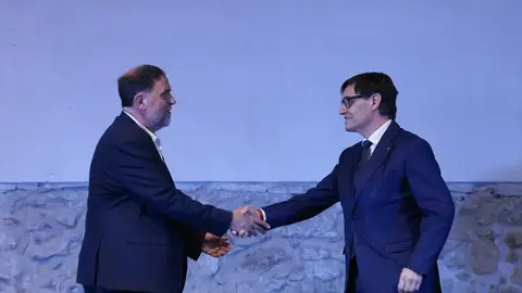 El presidente de la Generalitat, Salvador Illa y el líder de ERC, Oriol Junqueras El presidente de la Generalitat, Salvador Illa y el líder de ERC, Oriol Junqueras