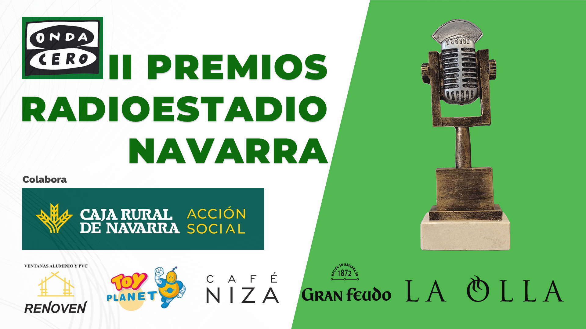 Onda Cero entrega este jueves los II Premios ‘Radioestadio Navarra’ Onda Cero entrega este jueves los II Premios ‘Radioestadio Navarra’